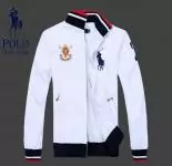 veste ralph lauren bas prix couronne lion big pony blue color blance